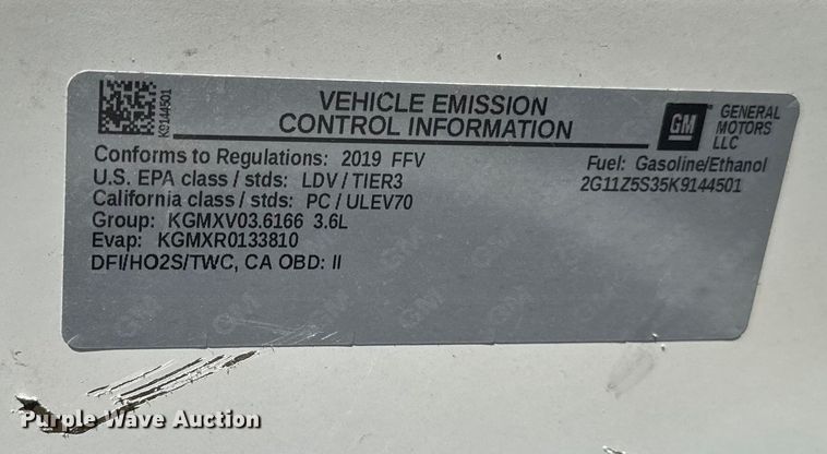 image for item EA1901 2019 Chevrolet Impala 