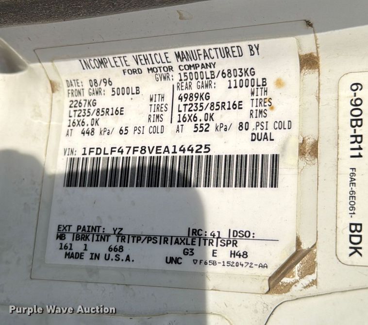 image for item EA1906 1997 Ford F-Super Duty dump truck