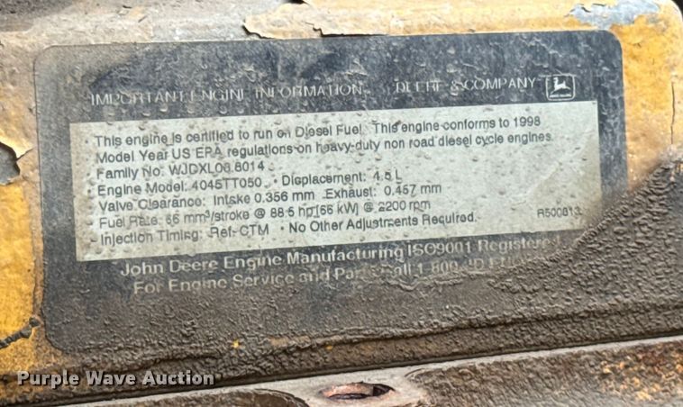 image for item EA1908 1999 John Deere 310SE backhoe