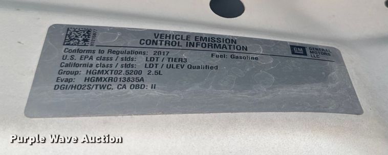 image for item EA1911 2017 Chevrolet Colorado pickup truck