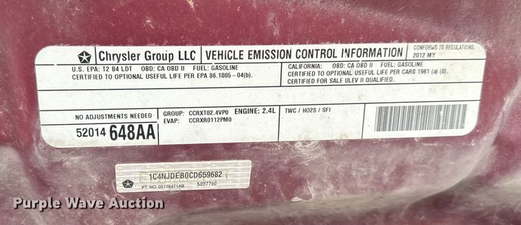 image for item EA1936 2012 Jeep Compass 