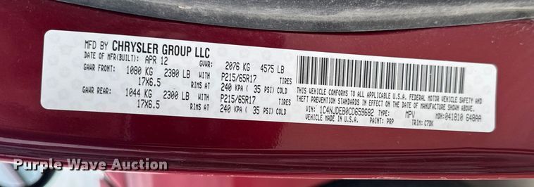 image for item EA1936 2012 Jeep Compass 