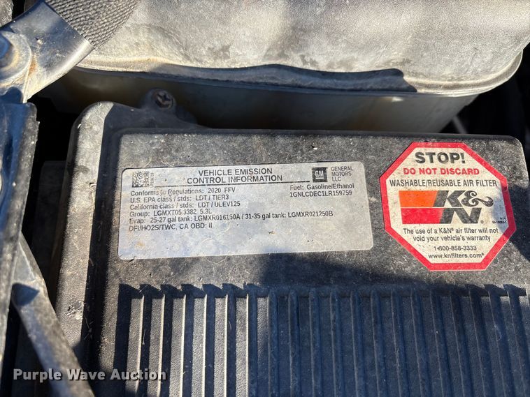 image for item EA7542 2020 Chevrolet Tahoe Police SUV