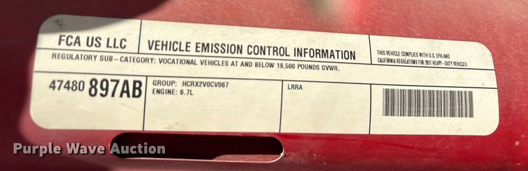 image for item EA7545 2017 RAM 4500HD ambulance