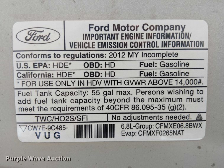 image for item EC1202 2012 Ford E450 shuttle bus