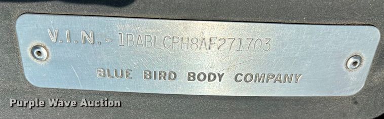 image for item ED2238 2010 Blue Bird All American school bus