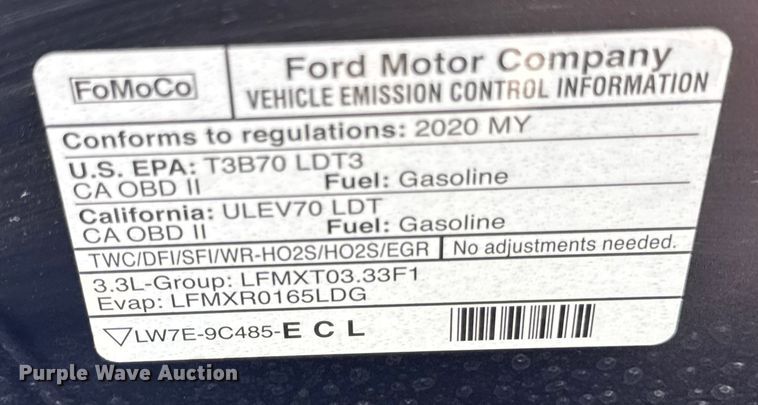 image for item EF2164 2020 Ford Explorer Police Interceptor SUV