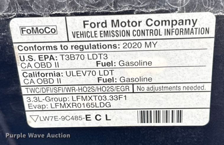 image for item EF2165 2020 Ford Explorer Police Interceptor SUV