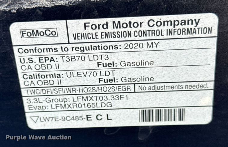 image for item EF2166 2020 Ford Explorer Police Interceptor SUV