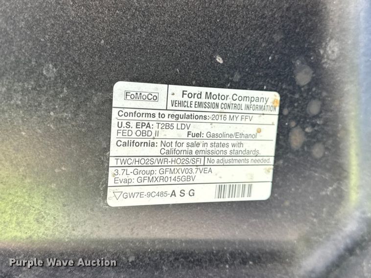 image for item EF2171 2016 Ford Taurus Police Interceptor 