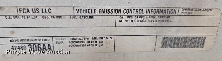 image for item EG8206 2015 Dodge Ram 1500 Crew Cab pickup truck