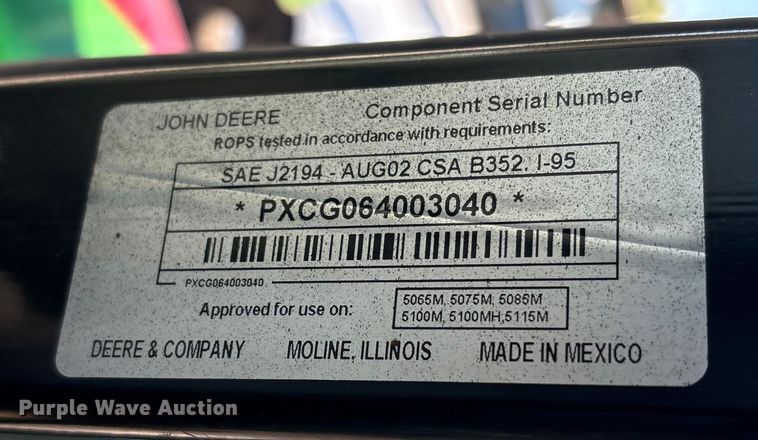 image for item EG8623 2013 John Deere 5085M MFWD tractor