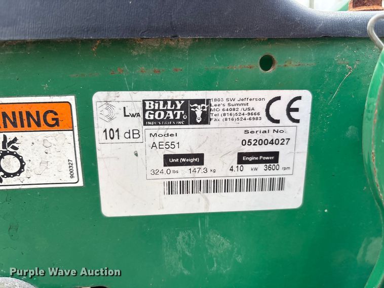 image for item EG8639 Billy Goat AE551 aerator