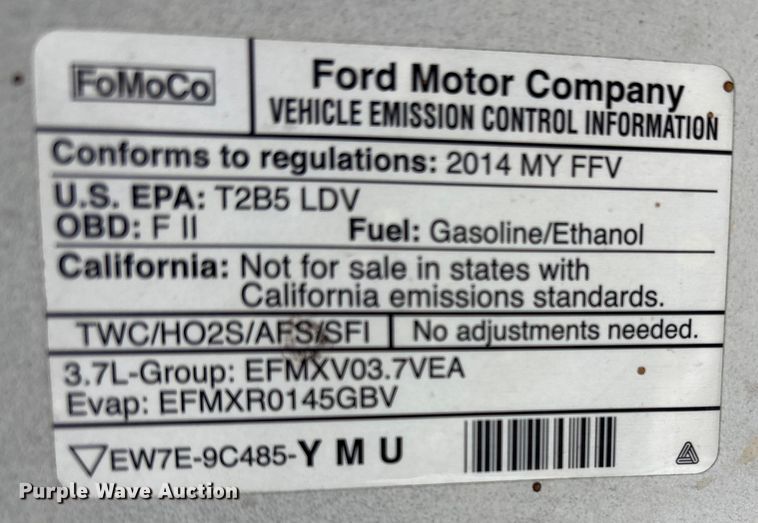 image for item EG8643 2014 Ford Taurus Police 