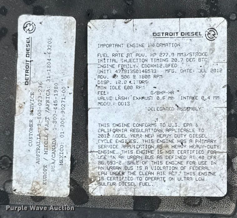 image for item EG8658 2013 Freightliner 114SD semi truck