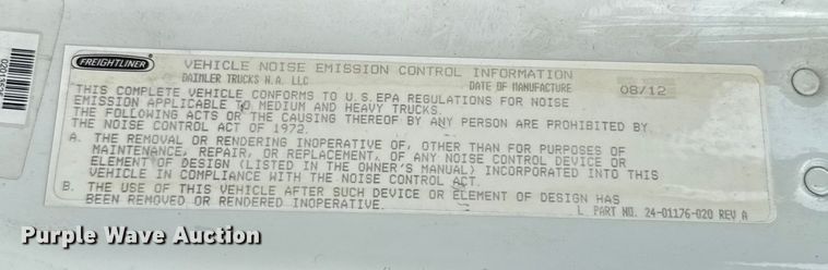 image for item EG8658 2013 Freightliner 114SD semi truck