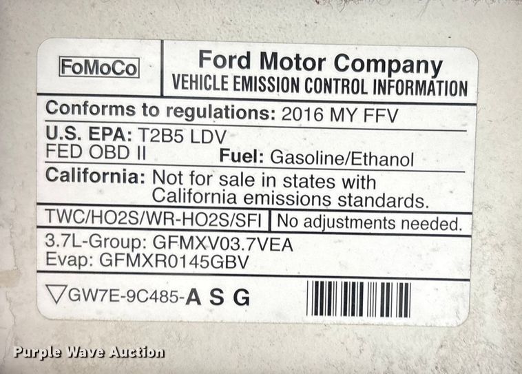 image for item EG8667 2016 Ford Taurus Police 