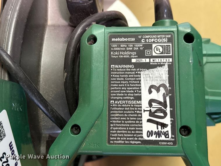 image for item EG8685 Metabo C10FCGS miter saw