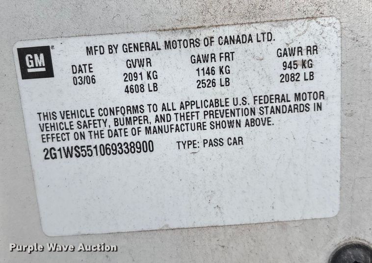 image for item EG8727 2006 Chevy Impala Police 