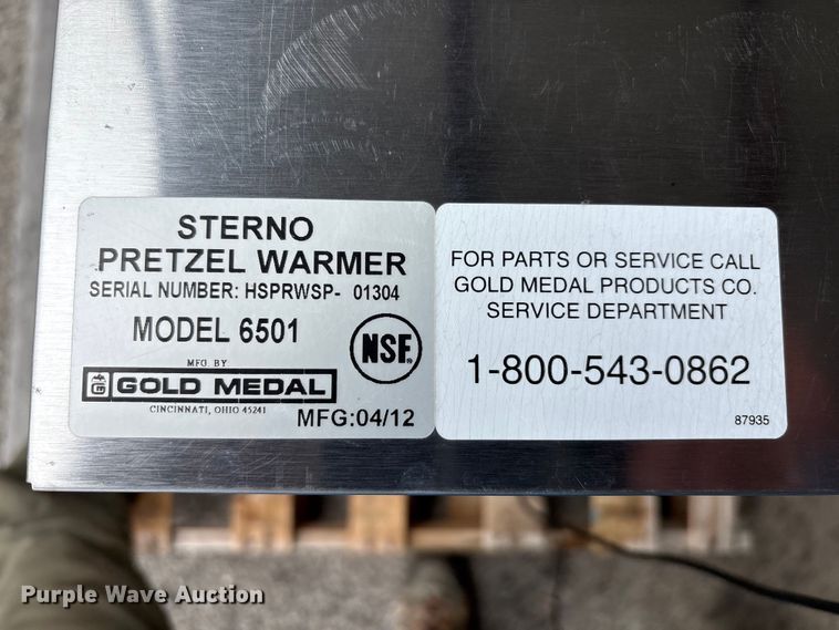 image for item EG8763 Sterno 6501 pretzel warmer