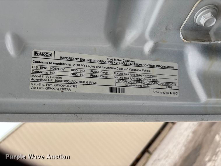 image for item EM8206 2016 Ford F550 Super Duty XL bucket truck