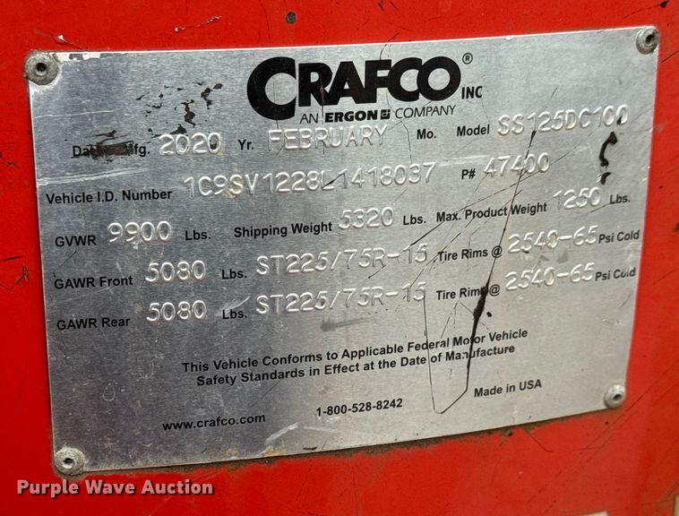 image for item EM8212 2020 Crafco Super Shot 125D melter applicator