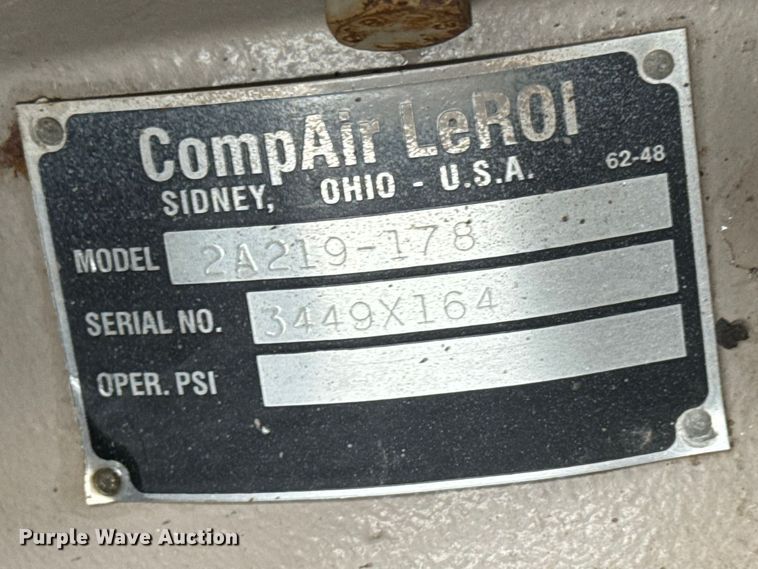 image for item EM8227 1998 CompAir LeRoi Q185DUE air compressor