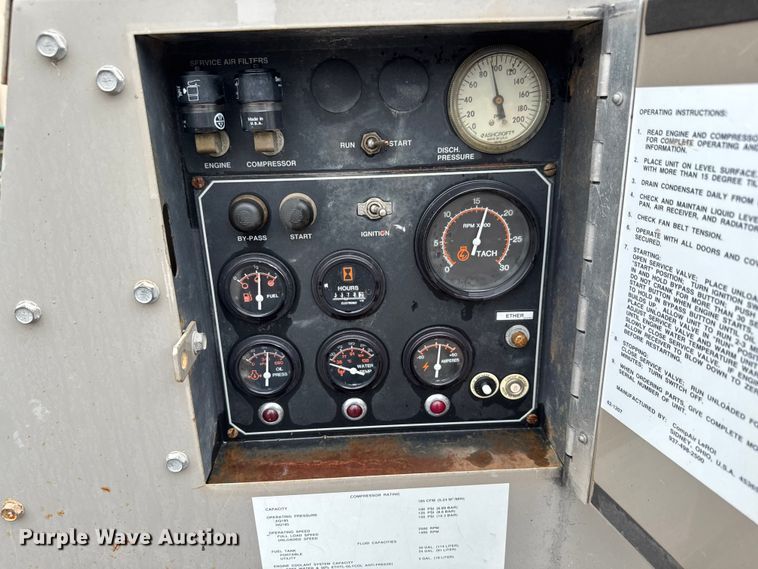 image for item EM8227 1998 CompAir LeRoi Q185DUE air compressor