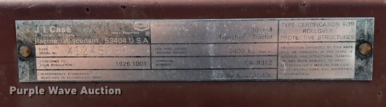 image for item EM8254 1985 Case 30+4 trencher