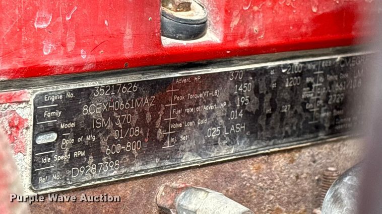 image for item EN5624 2009 International 9200i dump truck