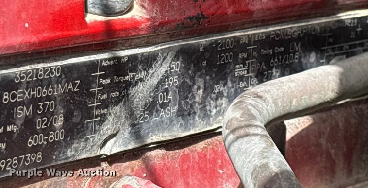 image for item EN5625 2009 International 9200i dump truck