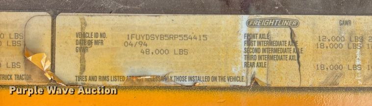 image for item EN5628 1994 Freightliner FLD  dump truck