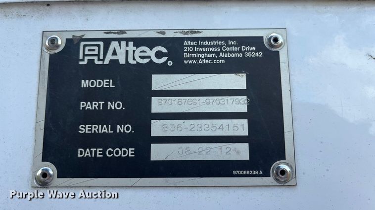 image for item EN5629 2012 Ford F750 Super Duty XL forestry bucket truck