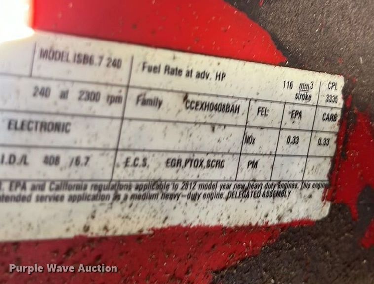 image for item EN5629 2012 Ford F750 Super Duty XL forestry bucket truck