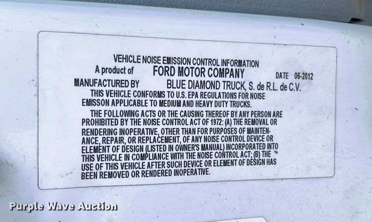 image for item EN5629 2012 Ford F750 Super Duty XL forestry bucket truck