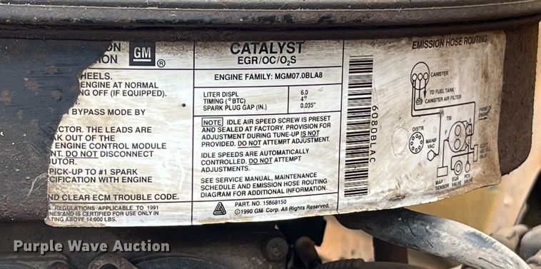 image for item EN5630 1991 GMC TopKick dump truck