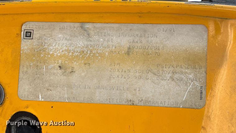 image for item EN5630 1991 GMC TopKick dump truck