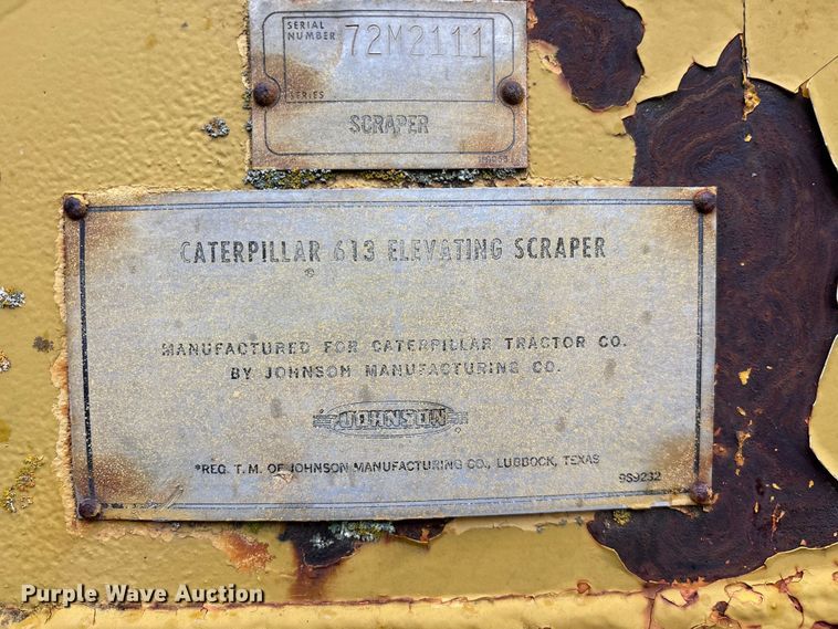 image for item EN5642 1973 Caterpillar 613 elevating scraper