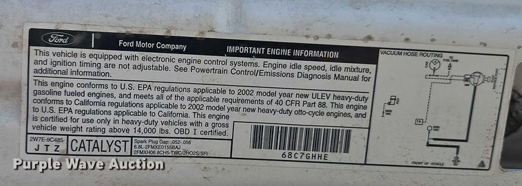 image for item EO4668 2002 Ford F450 Super Duty dump truck