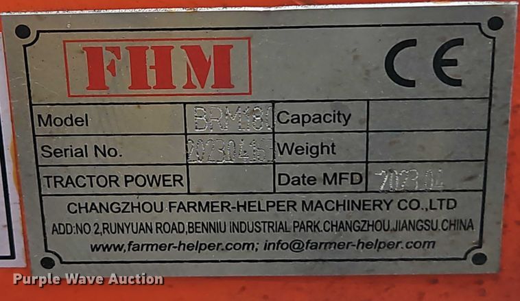 image for item EO4674 FHM BRM180 skid steer sickle mower