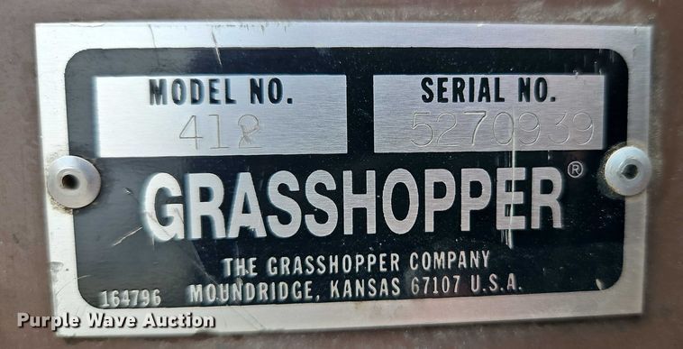 image for item EO4677 Grass Hopper 412 snow blower attachment