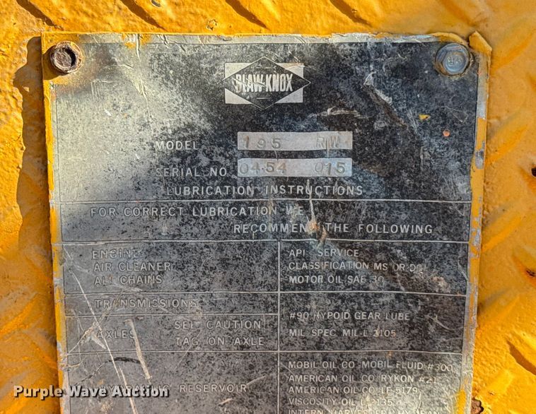 image for item ER0145 Blaw-Knox RW195 road widener