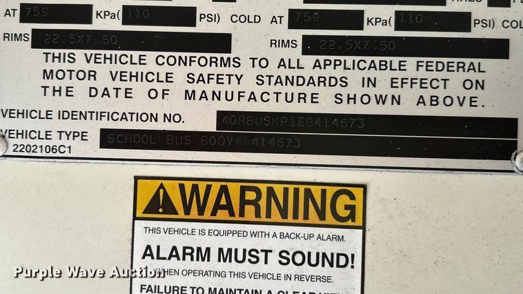 image for item ET3249 2014 IC PB105 school bus