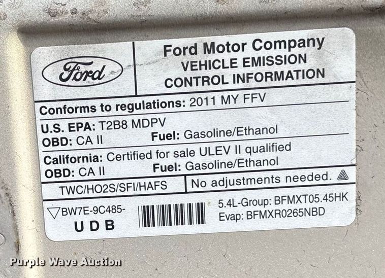 image for item ET4562 2011 Ford E250 van