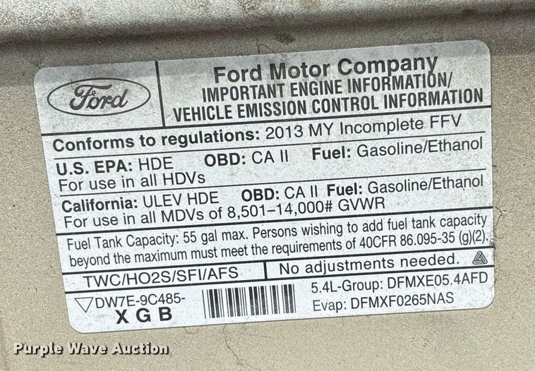 image for item ET4565 2013 Ford E350 Super Duty utility van