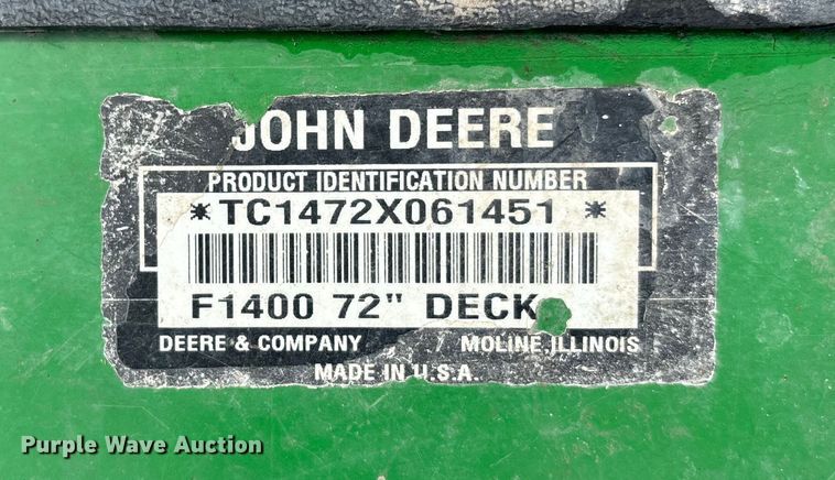 image for item ET4668 2006 John Deere 1445 Series II 4WD lawn mower