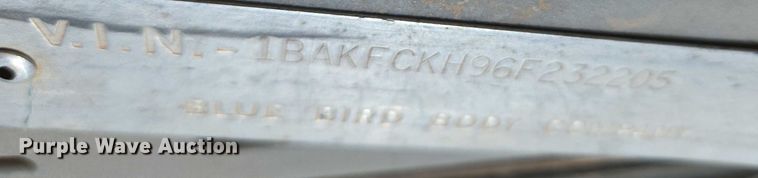 image for item EU3769 2006 Blue Bird Bb Conventional school bus