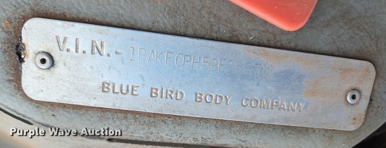 image for item EU3770 2009 Blue Bird Bb Conventional school bus