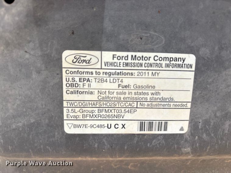 image for item EU4682 2011 Ford F150 SuperCrew pickup truck