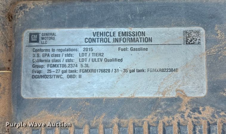 image for item EU4688 2015 Chevrolet Silverado 1500 Crew Cab pickup truck